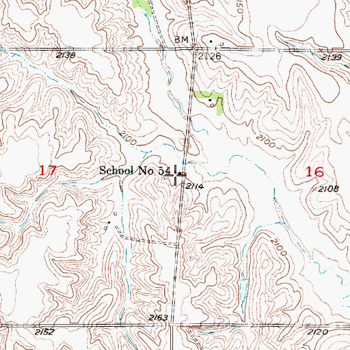 Topographic Map of School Number 54, NE