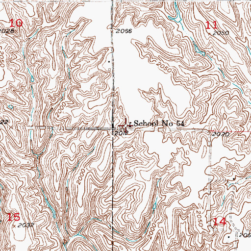 Topographic Map of School Number 54, NE