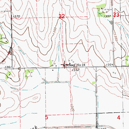 Topographic Map of School Number 54, NE