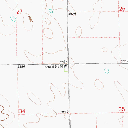 Topographic Map of School Number 56, NE