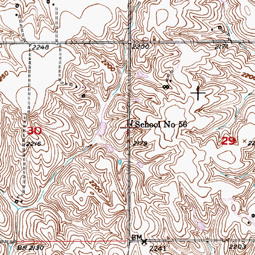 Topographic Map of School Number 56, NE