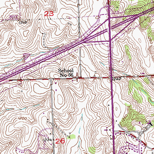 Topographic Map of School Number 56, NE
