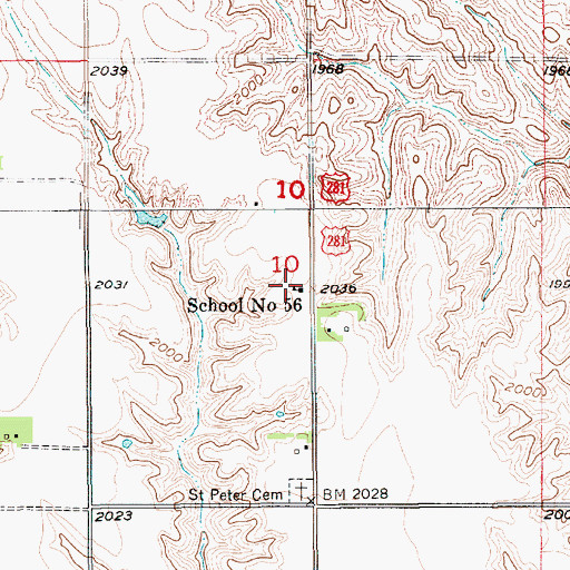 Topographic Map of School Number 56, NE