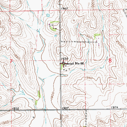 Topographic Map of School Number 56 (historical), NE