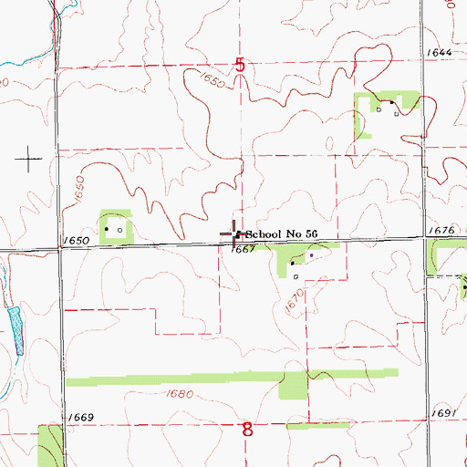 Topographic Map of School Number 56, NE