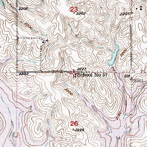 Topographic Map of School Number 57, NE