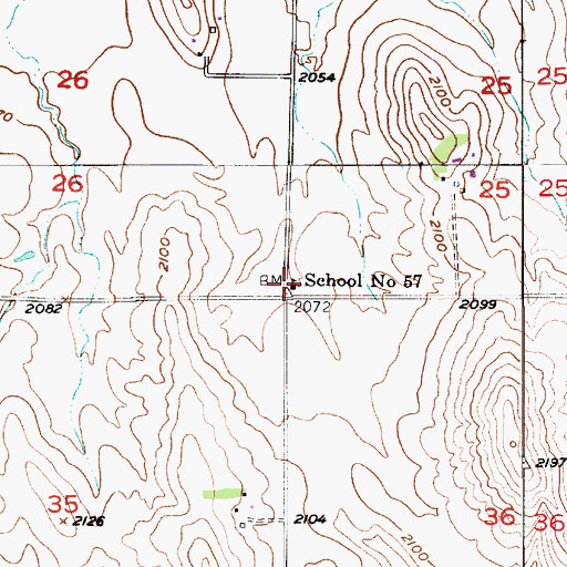 Topographic Map of School Number 57, NE