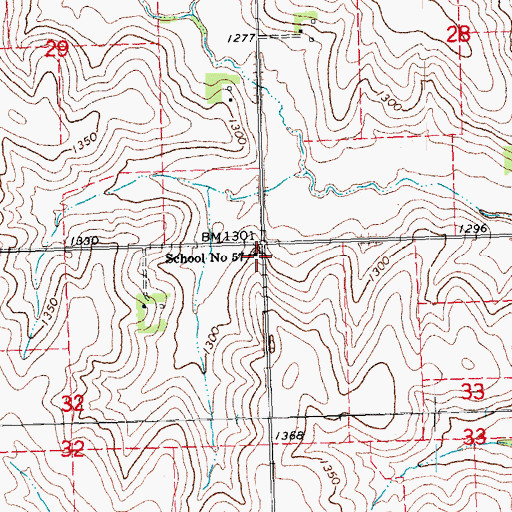 Topographic Map of School Number 57, NE