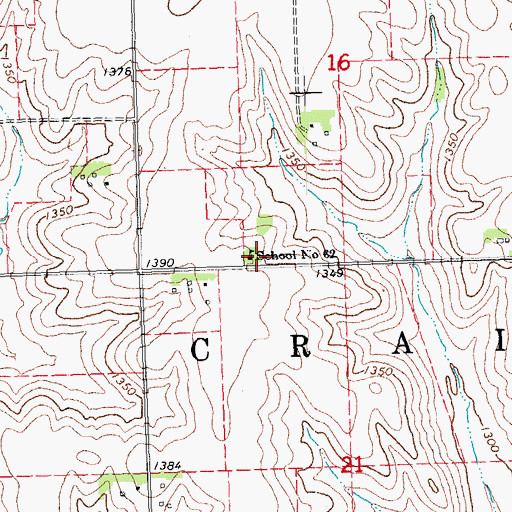 Topographic Map of School Number 62, NE