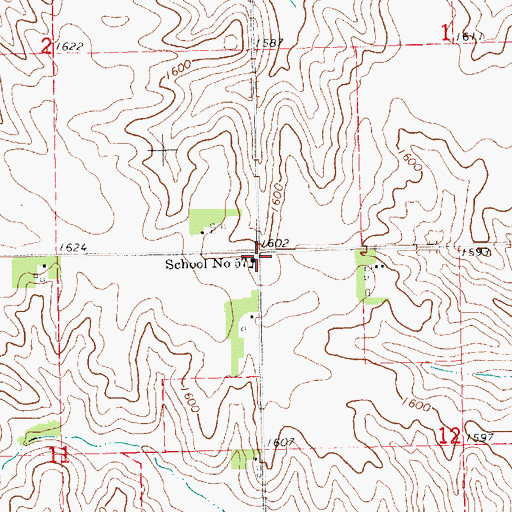 Topographic Map of School Number 57, NE