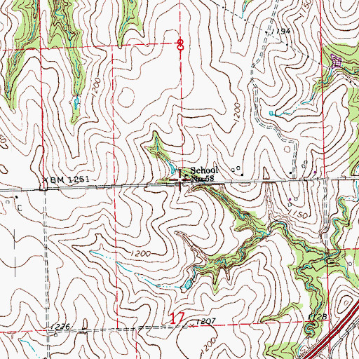 Topographic Map of School Number 58, NE
