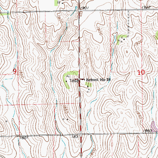 Topographic Map of School Number 58, NE
