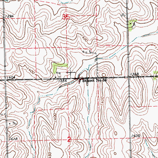 Topographic Map of School Number 58 (historical), NE