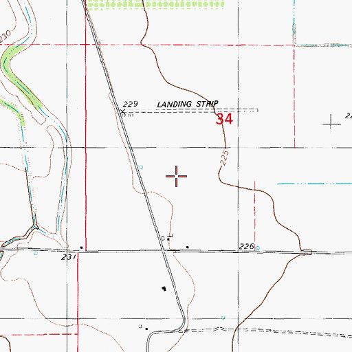 Topographic Map of Capps Airport (historical), AR