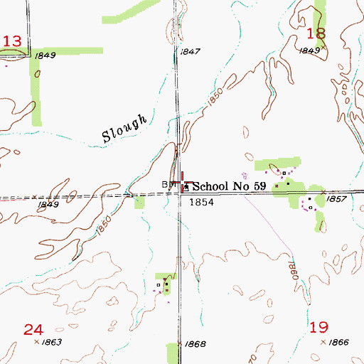 Topographic Map of School Number 59, NE