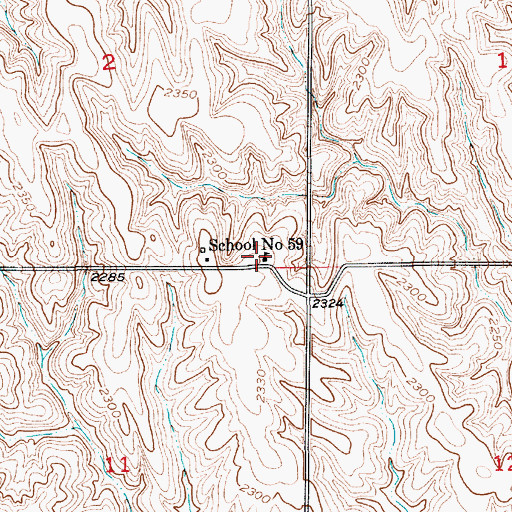 Topographic Map of School Number 59, NE