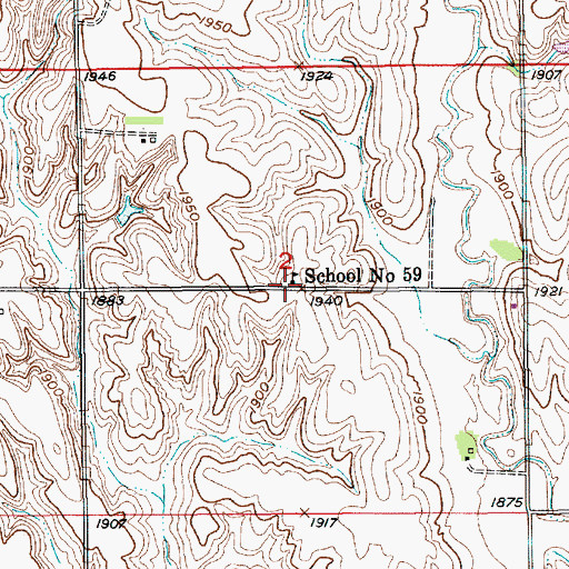Topographic Map of School Number 59 (historical), NE