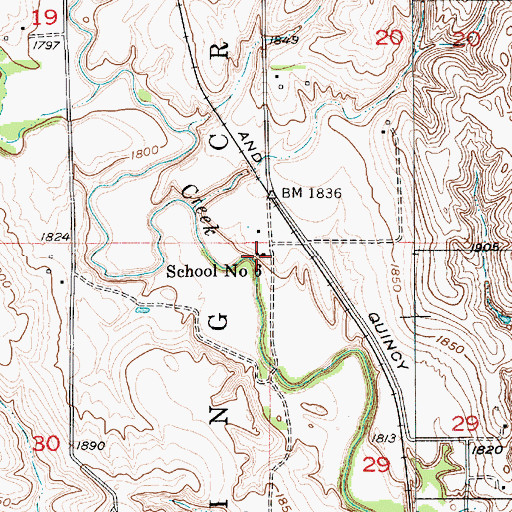 Topographic Map of School Number 6, NE