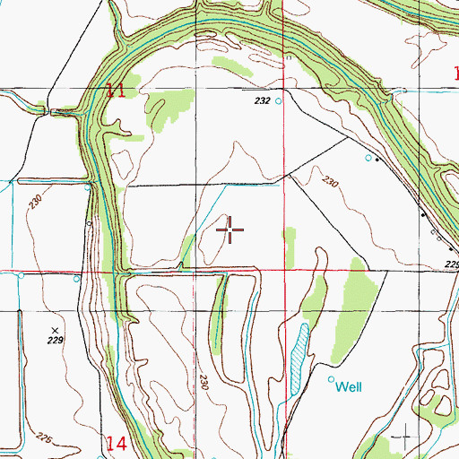 Topographic Map of Moore Farm Airport (historical), AR