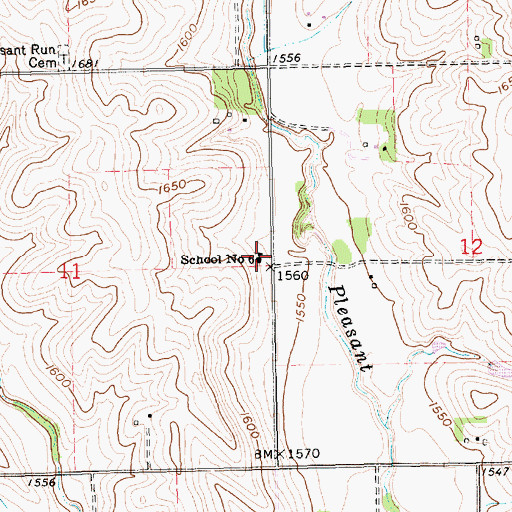 Topographic Map of School Number 6 (historical), NE