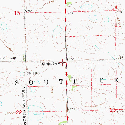 Topographic Map of School Number 60, NE