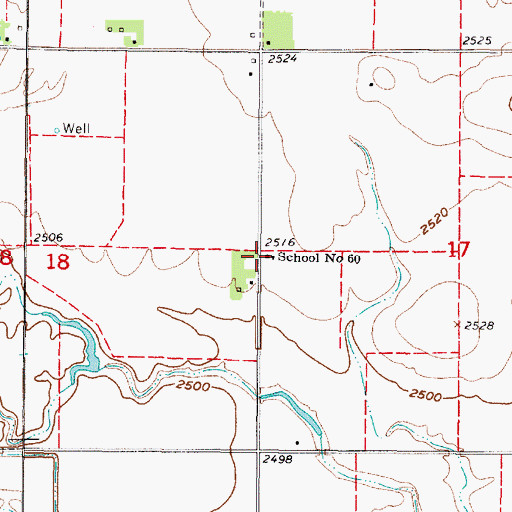 Topographic Map of School Number 60, NE