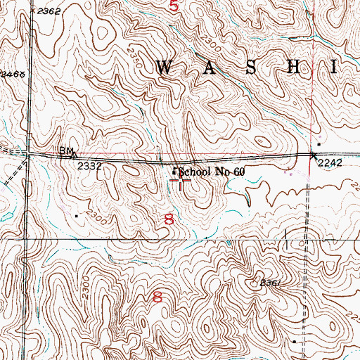 Topographic Map of School Number 60, NE