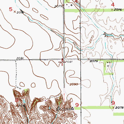 Topographic Map of South Akron Public School, NE
