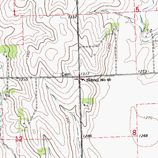 Topographic Map of School Number 60, NE