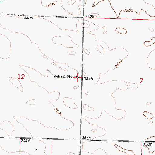 Topographic Map of School Number 61, NE