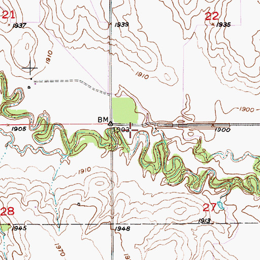 Topographic Map of School Number 61, NE