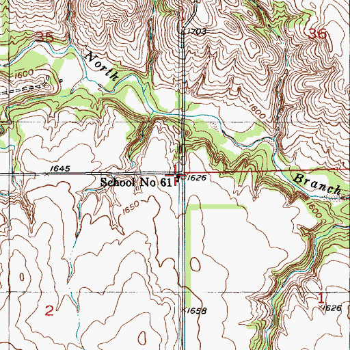 Topographic Map of School Number 61, NE