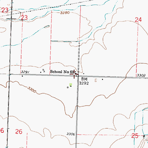 Topographic Map of School Number 62, NE
