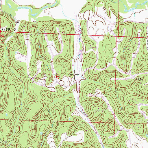 Topographic Map of Wedington Woods Airport, AR