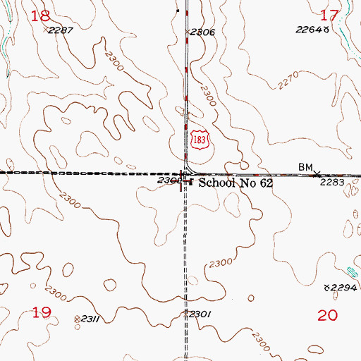 Topographic Map of School Number 62, NE