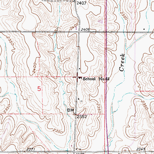 Topographic Map of School Number 63, NE