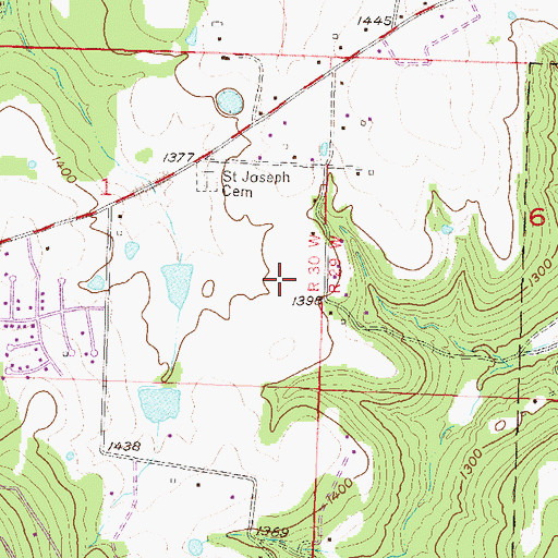 Topographic Map of Henson Farm Airport, AR