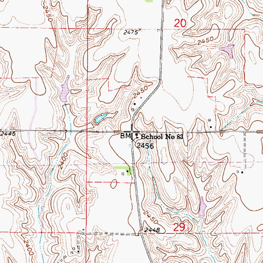 Topographic Map of School Number 63 (historical), NE