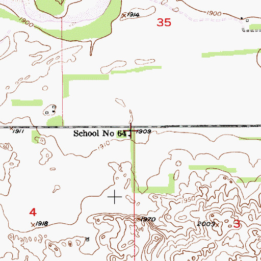 Topographic Map of School Number 64, NE