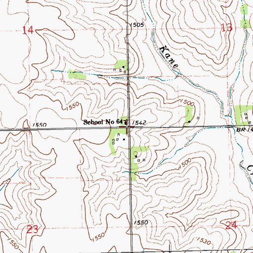 Topographic Map of School Number 64 (historical), NE