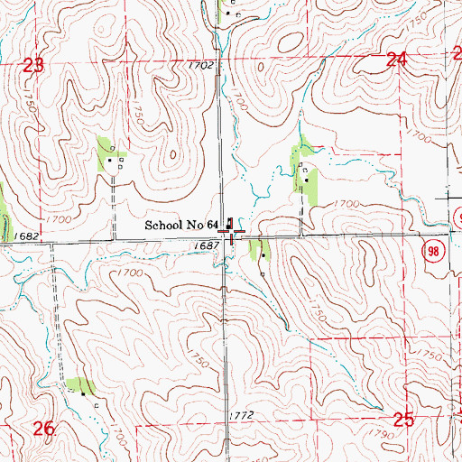 Topographic Map of School Number 64, NE