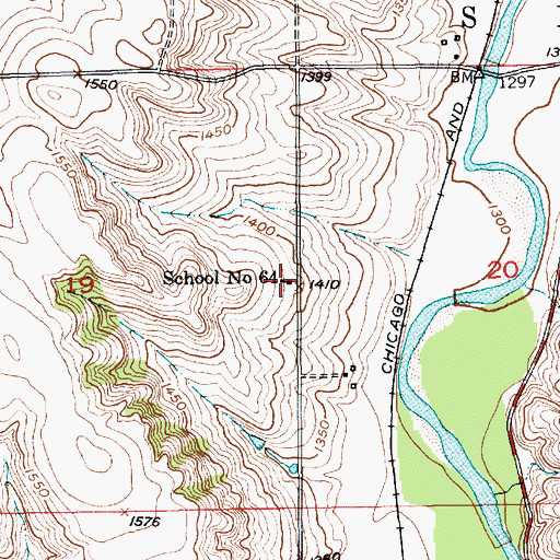 Topographic Map of School Number 64, NE