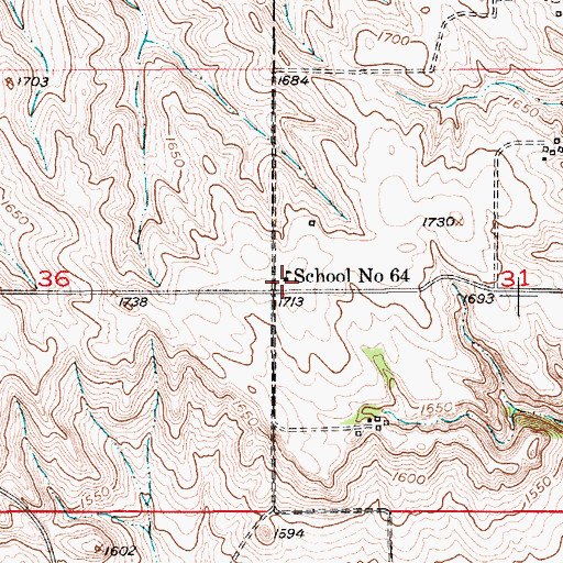 Topographic Map of School Number 64, NE