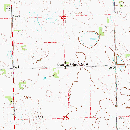 Topographic Map of School Number 65, NE
