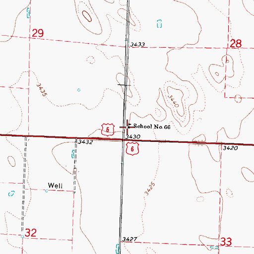 Topographic Map of School Number 66, NE