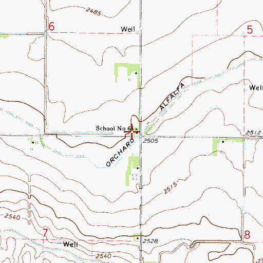 Topographic Map of School Number 66, NE