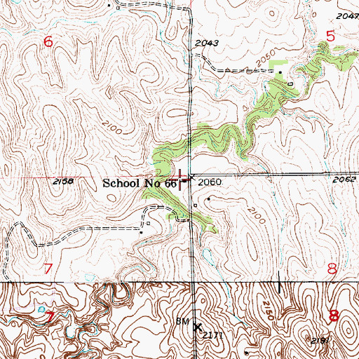 Topographic Map of School Number 66, NE