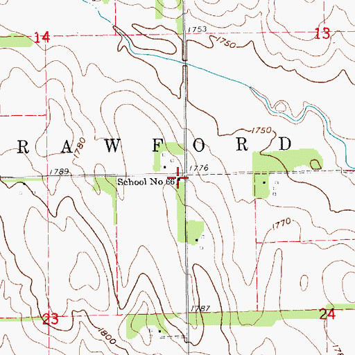 Topographic Map of School Number 66, NE