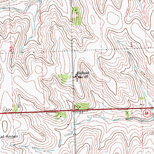 Topographic Map of School Number 67, NE