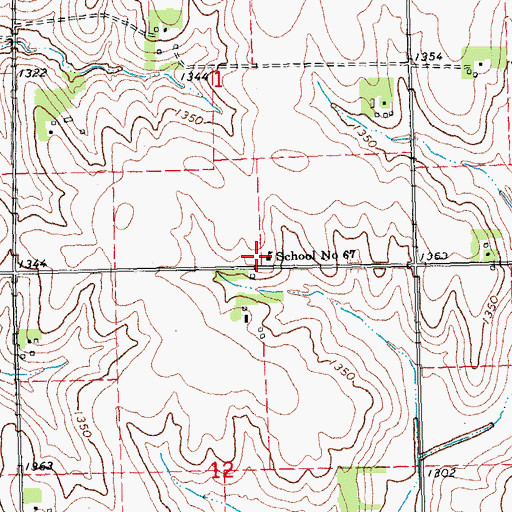 Topographic Map of School Number 67, NE